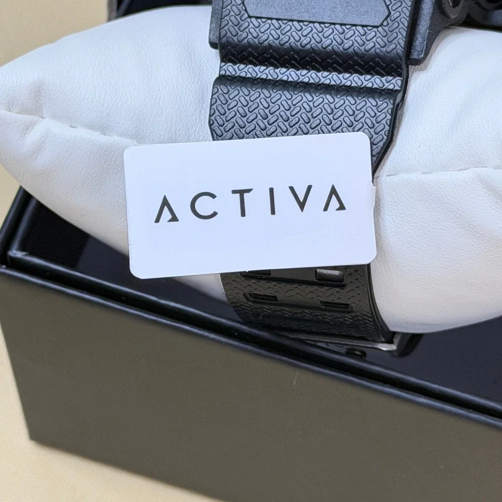 Activa Digital Watch Mens OS Black Blue ACW430-003 Sport Tactical NWT